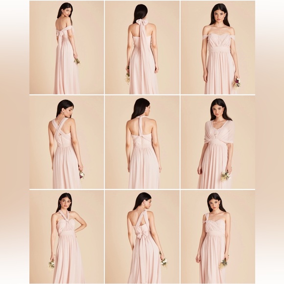 [Birdy Grey] Grace Convertible Maxi Dress Gown Blush Pink Size Extra Extra Large - Picture 2 of 12